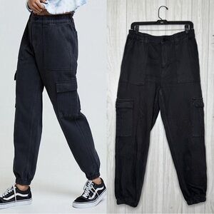 PacSun Black '90s Boyfriend Cargo Utility Cotton Jogger Pants size L Large